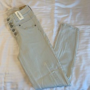 Aeropostale high rise skinny jean 00 light wash